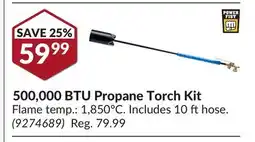 Princess Auto 500,000 BTU Propane Torch Kit offer