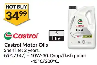 Princess Auto Castrol Motor Oils offer