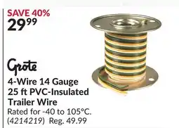 Princess Auto 4-Wire 14 Gauge 25 ftPVC-Insulated Trailer Wire offer