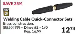 Princess Auto Welding Cable Quick-Connector Sets offer