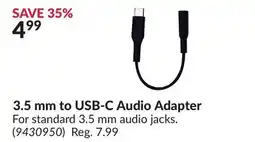Princess Auto 3.5 mm to USB-C Audio Adapter offer