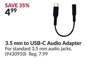 Princess Auto 3.5 mm to USB-C Audio Adapter offer