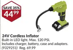 Princess Auto 24V Cordless Inflator offer