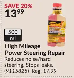 Princess Auto High Mileage Power Steering Repair offer
