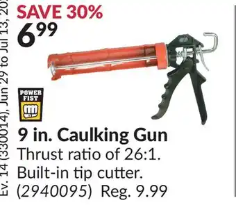 Princess Auto 9 in. Caulking Gun offer