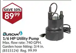 Princess Auto 1/6 HP Utility Pump offer