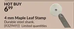 Princess Auto 4 mm Maple Leaf Stamp offer