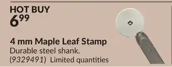 Princess Auto 4 mm Maple Leaf Stamp offer
