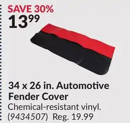 Princess Auto 34 x 26 in. Automotive Fender Cover offer