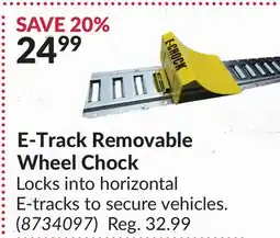 Princess Auto E-Track Removable Wheel Chock offer
