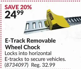 Princess Auto E-Track Removable Wheel Chock offer