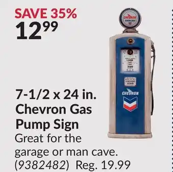 Princess Auto 7-1/2 x 24 in. Chevron Gas Pump Sign offer