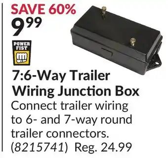 Princess Auto 7:6-Way Trailer Wiring Junction Box offer