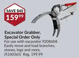 Princess Auto Excavator Grabber, Special Order Only offer