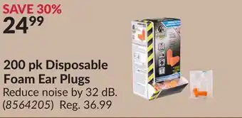 Princess Auto 200 pk Disposable Foam Ear Plugs offer