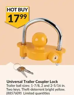 Princess Auto Universal Trailer Coupler Lock offer