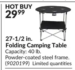 Princess Auto 27-1/2 in. Folding Camping Table offer