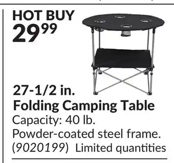 Princess Auto 27-1/2 in. Folding Camping Table offer