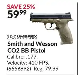 Princess Auto Smith and Wesson CO2 BB Pistol offer