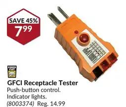 Princess Auto GFCI Receptacle Tester offer