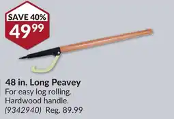 Princess Auto 48 in. Long Peavey offer