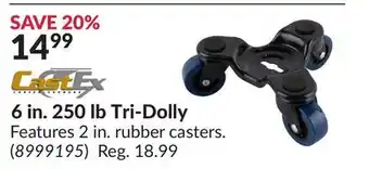 Princess Auto 6 in. 250 lb Tri-Dolly offer
