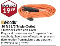 Princess Auto 30 ft16/3 Triple-Outlet Outdoor Extension Cord offer