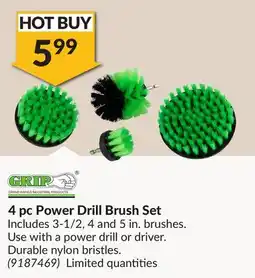 Princess Auto 4 pc Power Drill Brush Set offer