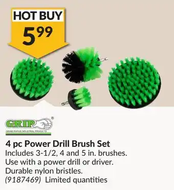 Princess Auto 4 pc Power Drill Brush Set offer