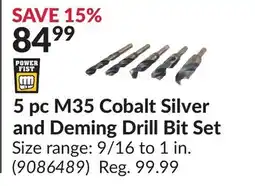 Princess Auto 5 pc M35 Cobalt Silver and Deming Drill Bit Set offer