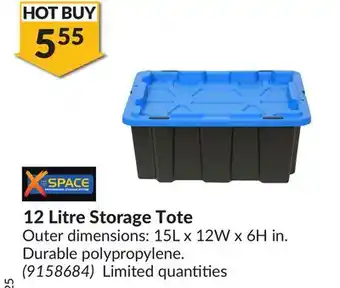 Princess Auto 12 Litre Storage Tote offer