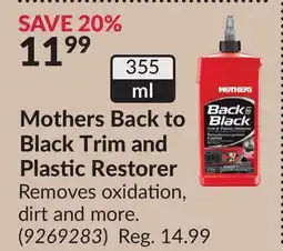 Princess Auto Mothers Back to Black Trim and Plastic Restorer offer