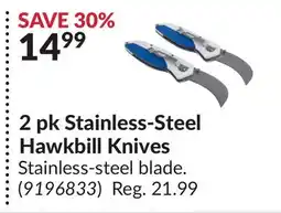 Princess Auto 2 pk Stainless-Steel Hawkbill Knives offer
