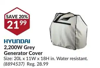 Princess Auto 2,200W Grey Generator Cover offer