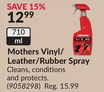 Princess Auto Mothers Vinyl/ Leather/Rubber Spray offer