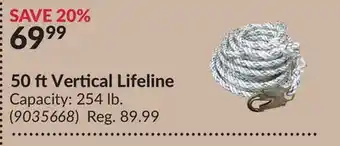 Princess Auto 50 ftVertical Lifeline offer