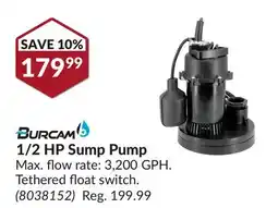 Princess Auto 1/2 HP Sump Pump offer
