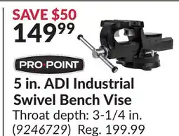 Princess Auto 5 in. ADI Industrial Swivel Bench Vise offer