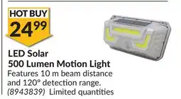 Princess Auto LED Solar 500 Lumen Motion Light offer