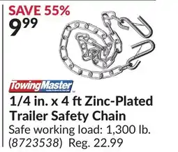 Princess Auto 1/4 in. x 4 ftZinc-Plated Trailer Safety Chain offer