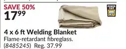Princess Auto 4 x 6 ft Welding Blanket offer