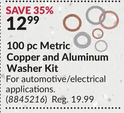 Princess Auto 100 pc Metric Copper and Aluminum Washer Kit offer