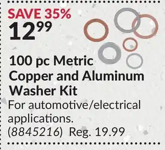 Princess Auto 100 pc Metric Copper and Aluminum Washer Kit offer
