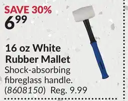 Princess Auto 16 oz White Rubber Mallet offer