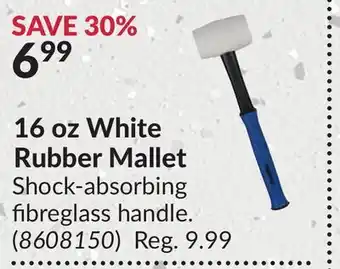 Princess Auto 16 oz White Rubber Mallet offer