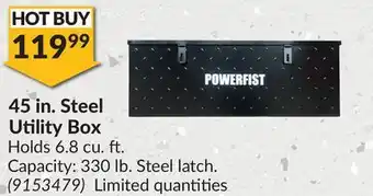 Princess Auto 45 in. Steel Utility Box offer