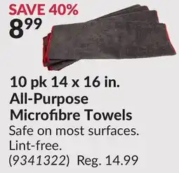 Princess Auto 10 pk 14 x 16 in. All-Purpose Microfibre Towels offer