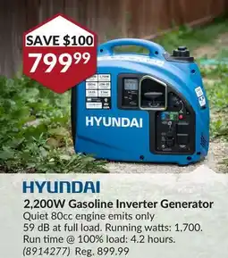 Princess Auto 2,200W Gasoline Inverter Generator offer