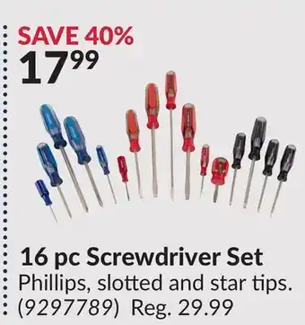 Princess Auto 16 pc Screwdriver Set offer