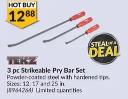 Princess Auto 3 pc Strikeable Pry Bar Set offer